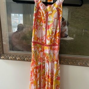 Abel the Label Anthropologie Rumi Maxi Dress NWT Pink Sexy Back sz S
